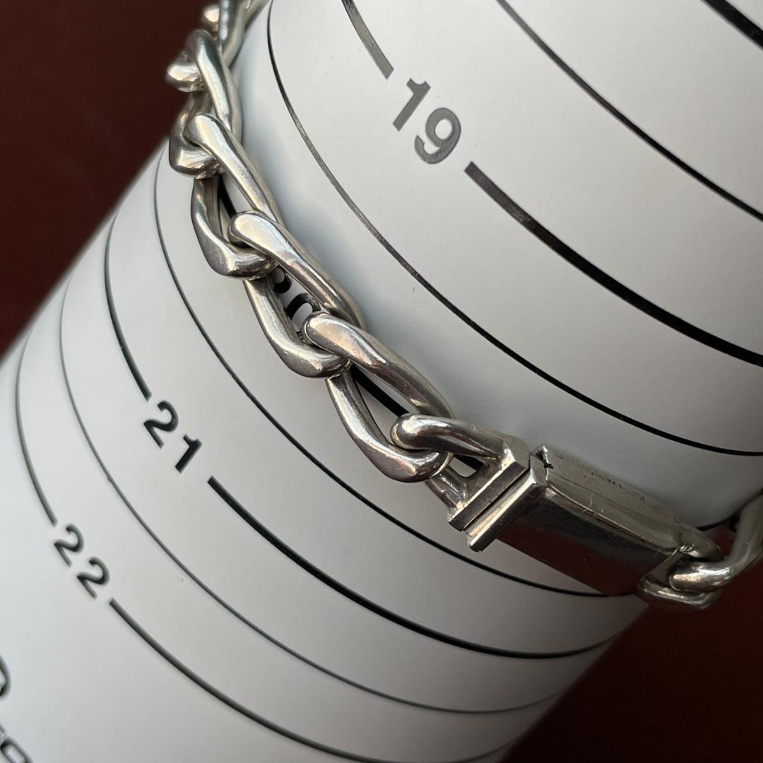 ヴィンテージ ブレスレット メンズ メキシコ製 シルバー925 カーブチェーン