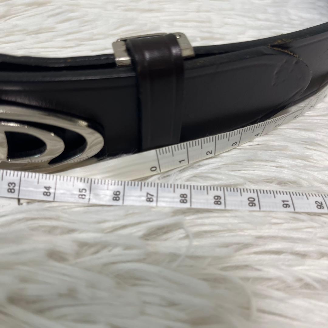 ヴィヴィアンウエストウッド レザーベルト ダークブラウン オーブ シルバー