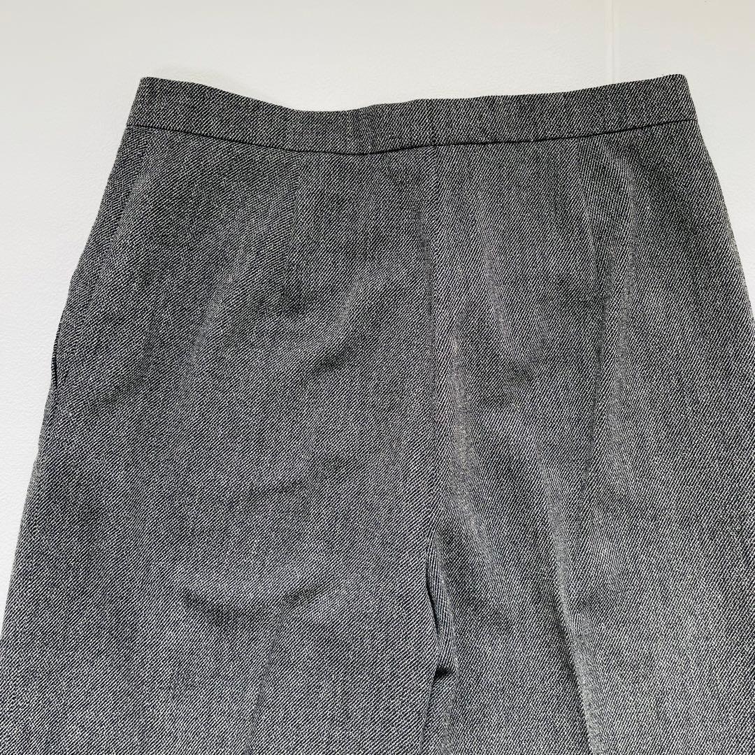 MARA MARA グレー ワイド パンツスーツ シルク混 ベルテット