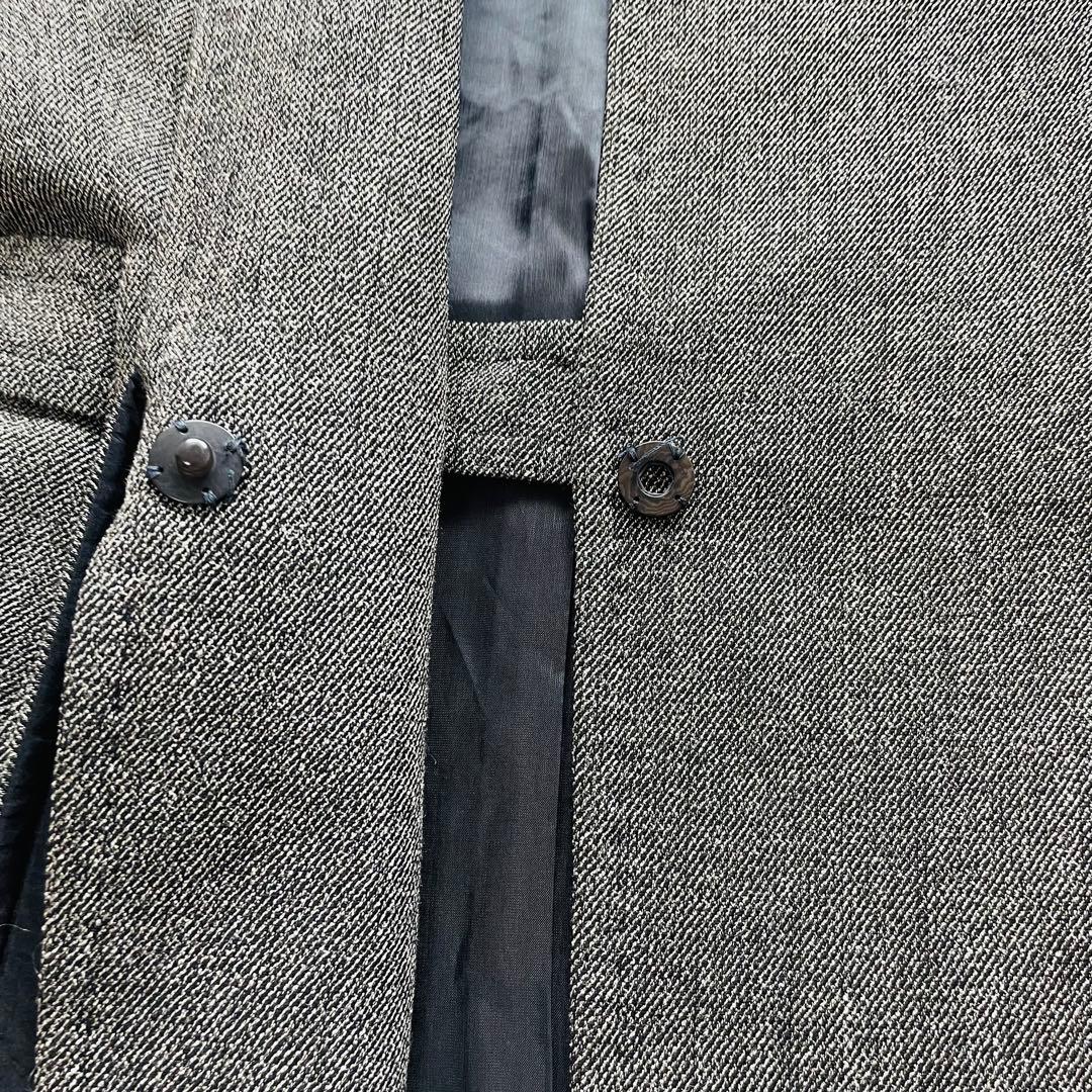 MARA MARA グレー ワイド パンツスーツ シルク混 ベルテット