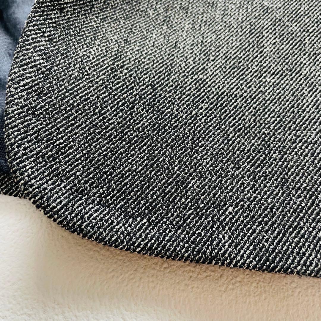 MARA MARA グレー ワイド パンツスーツ シルク混 ベルテット