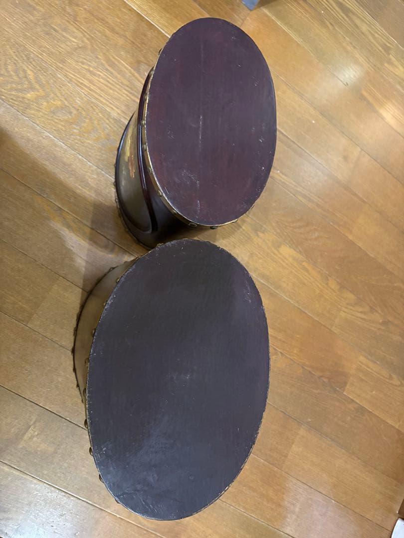 トールペイント木製(ゴミ箱、雑誌入れ等) 未使用品大小セット！