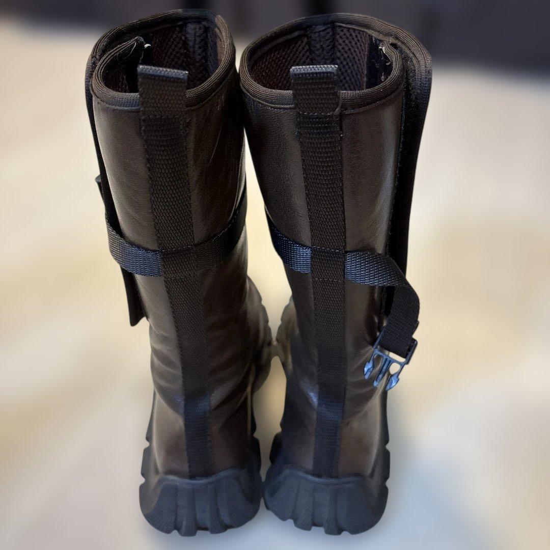 美品　miumiu ブラウンレザーブーツ ジッパー付き　36