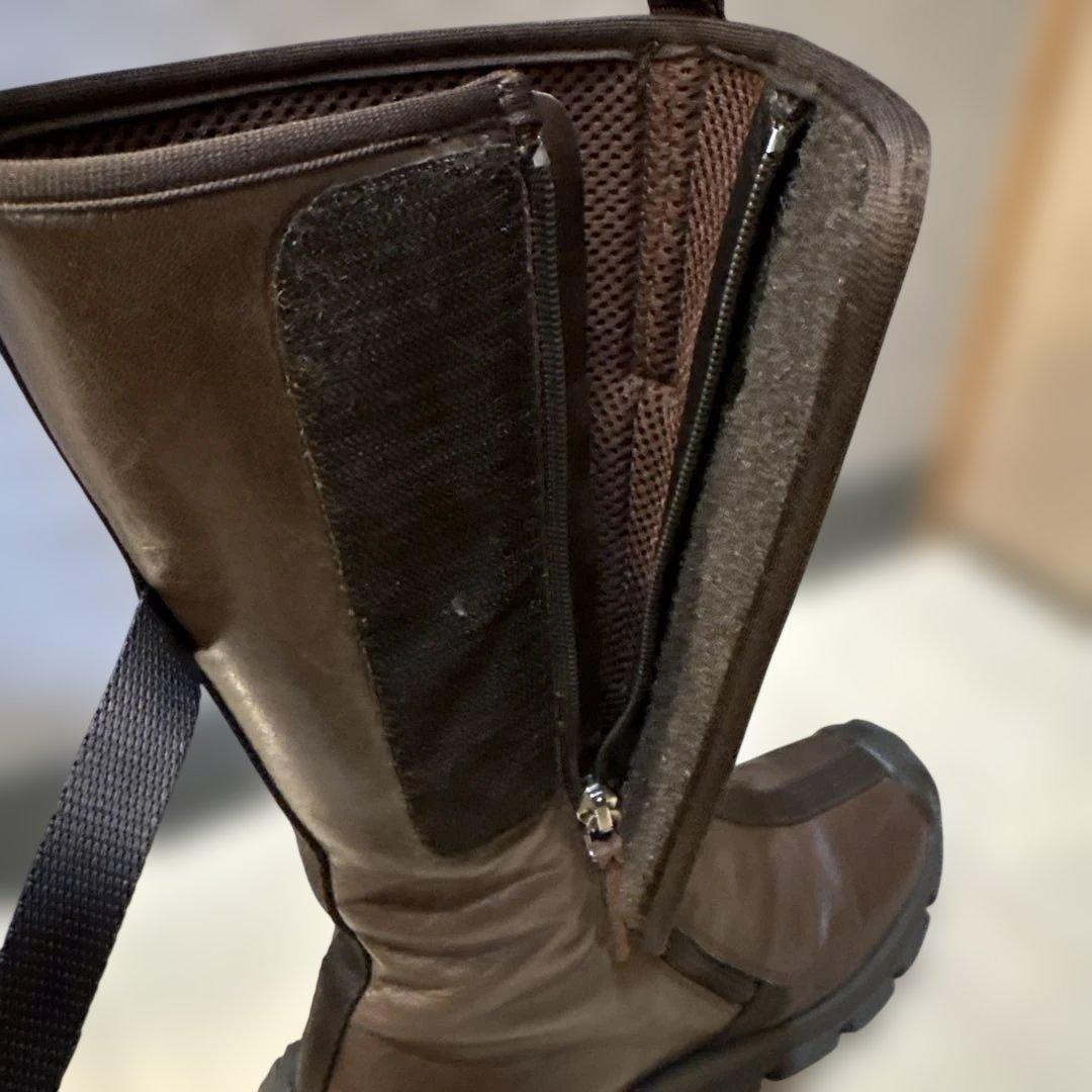 美品　miumiu ブラウンレザーブーツ ジッパー付き　36