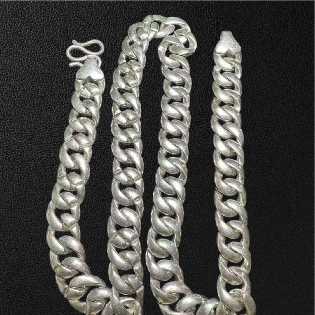 シルバー925刻印 ネックレス ヴィンテージ 重量感 喜平 ウォレットチェーン