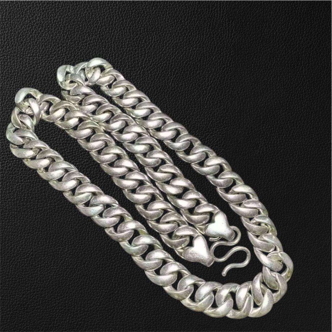 シルバー925刻印 ネックレス ヴィンテージ 重量感 喜平 ウォレットチェーン