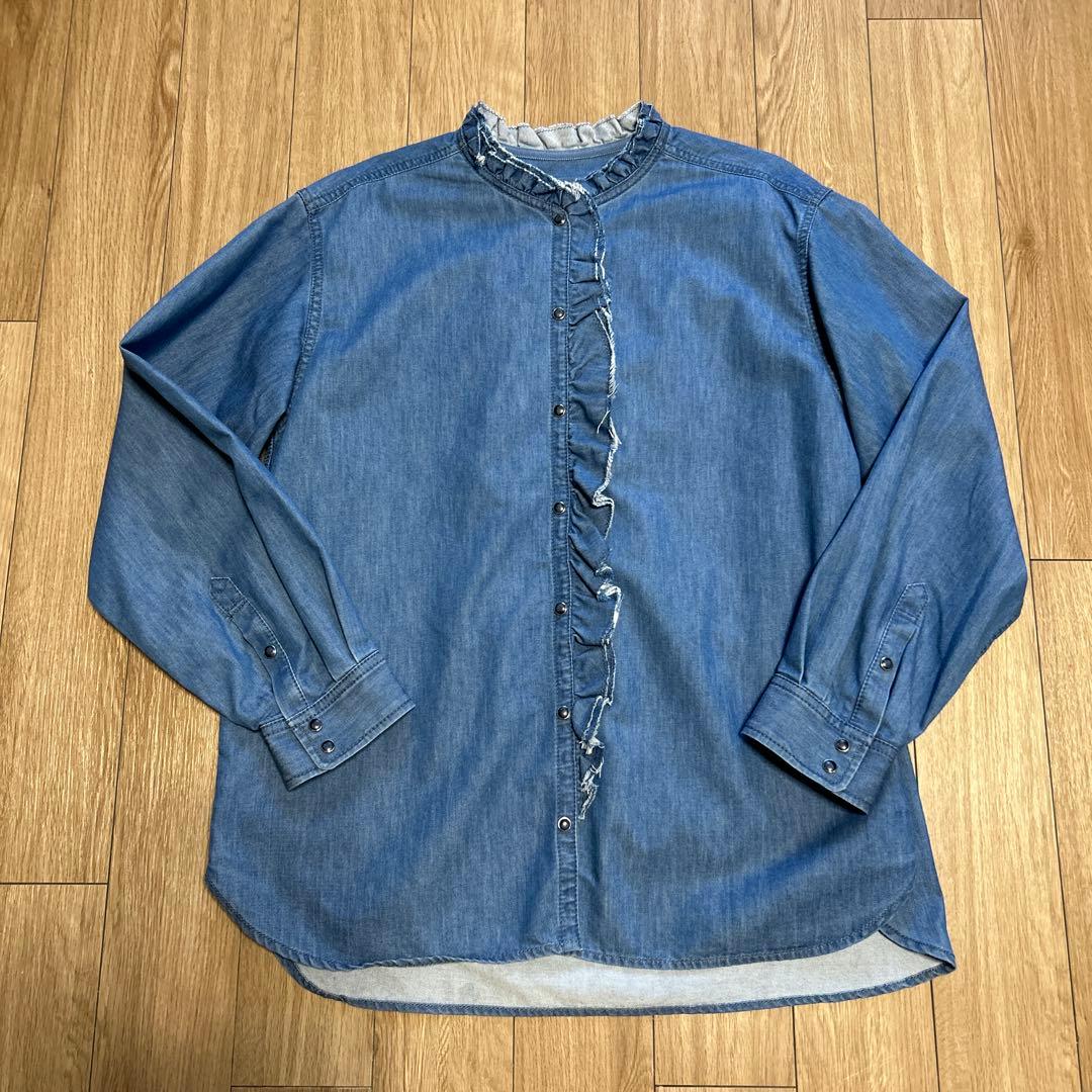 ドゥロワー RESORT2 ラッフルデニムシャツ　新品