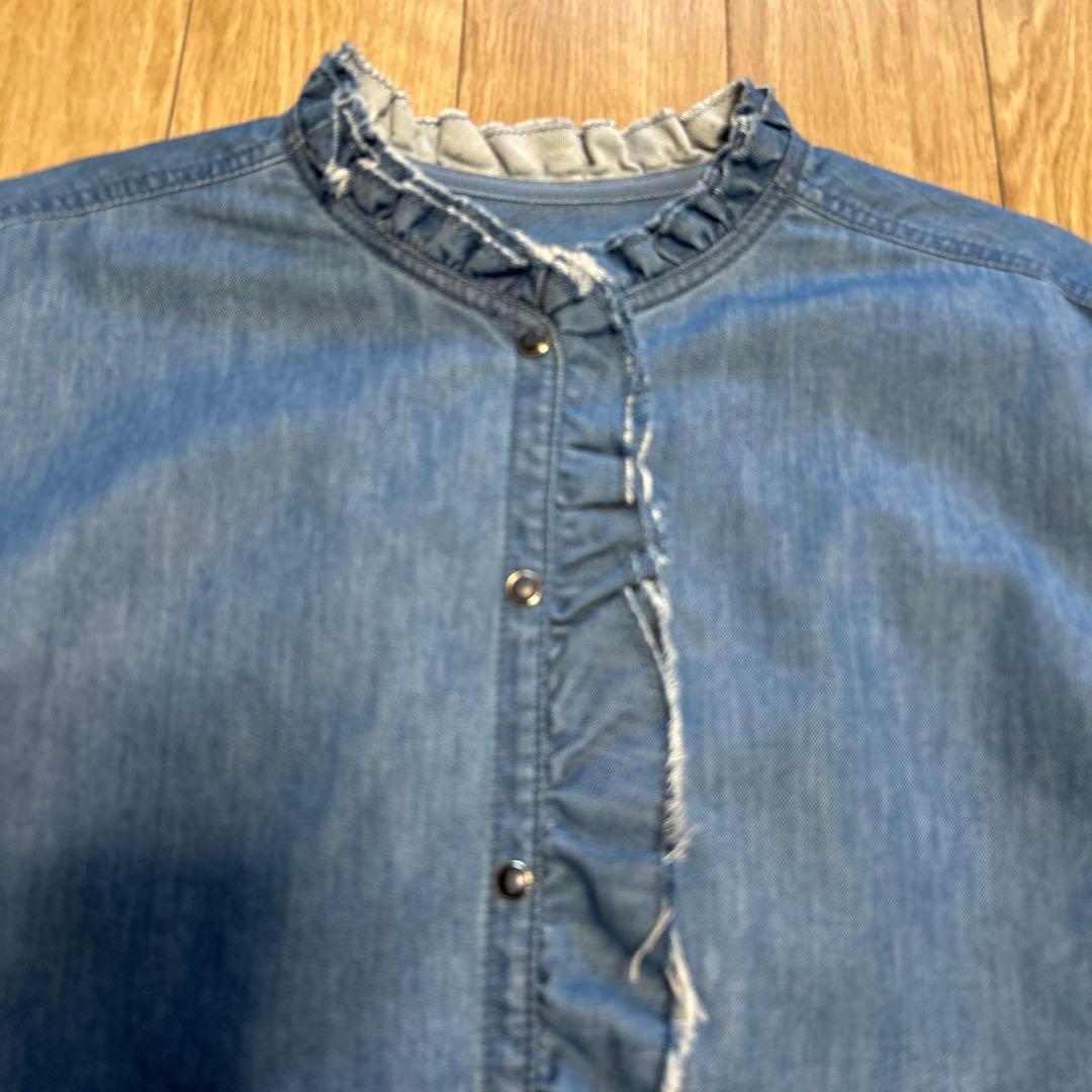 ドゥロワー RESORT2 ラッフルデニムシャツ　新品
