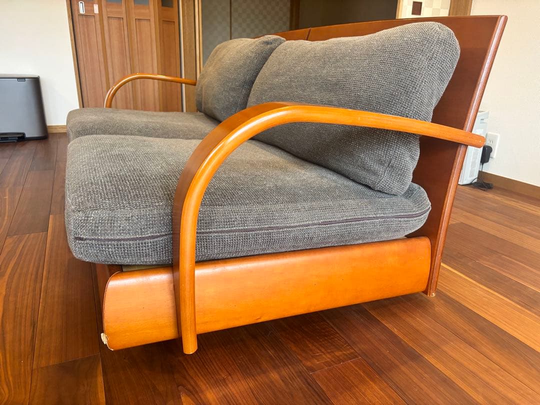 【最終値下げ】Arflex poppy アルフレックス　二人掛けソファ グレー