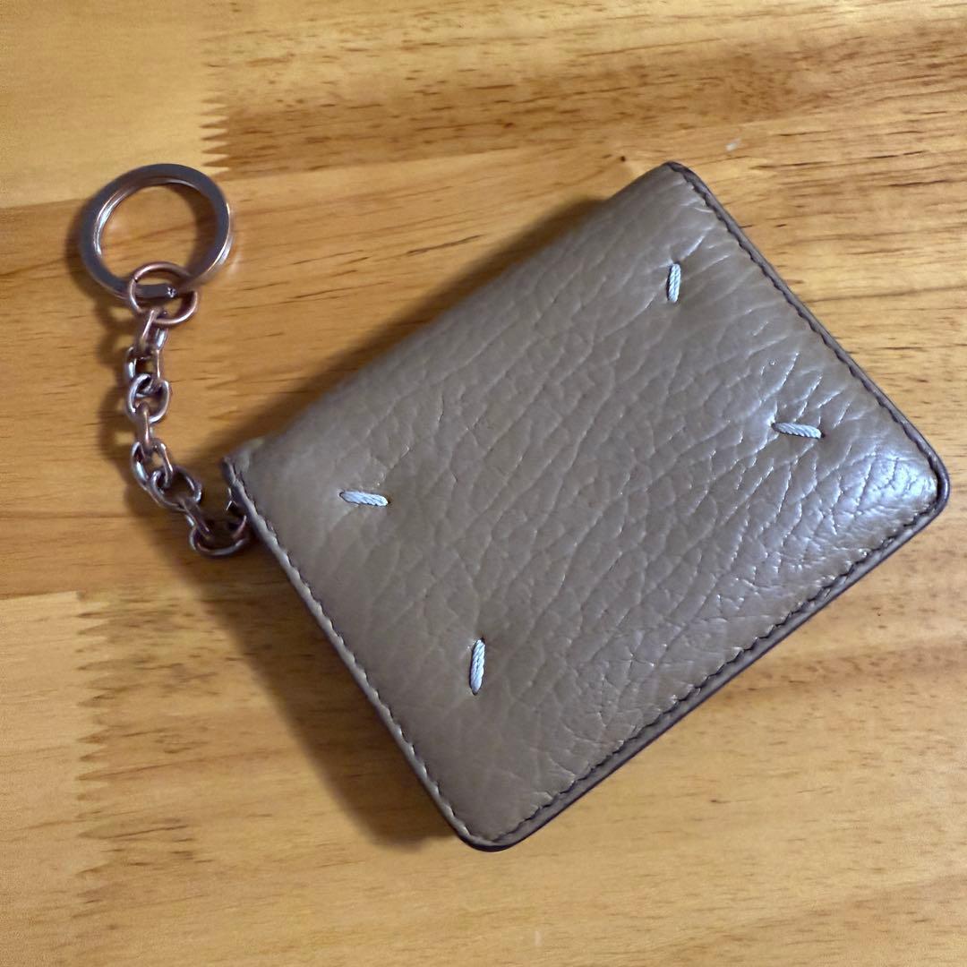 メゾンマルジェラ キーリング カードケース ウォレット グレージュ レザー