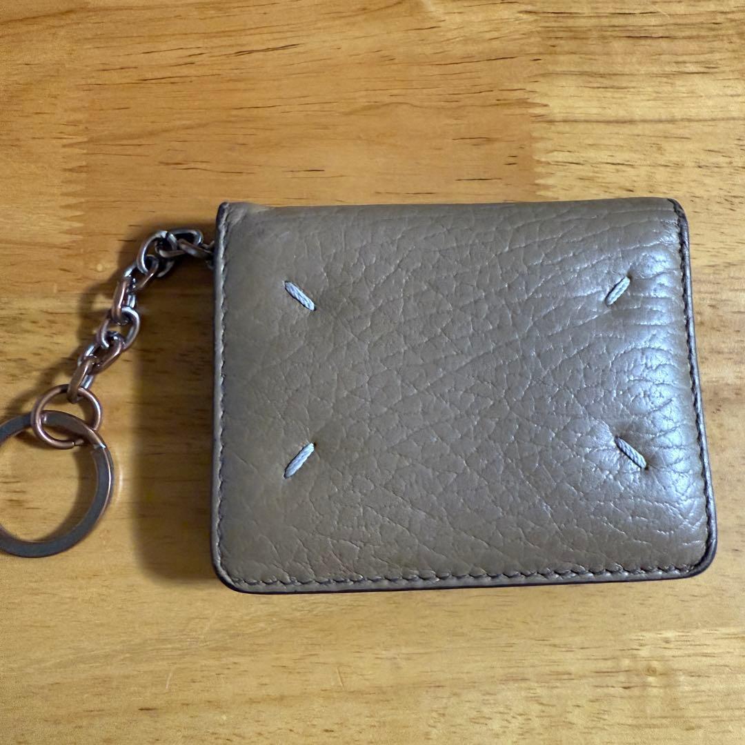 メゾンマルジェラ キーリング カードケース ウォレット グレージュ レザー