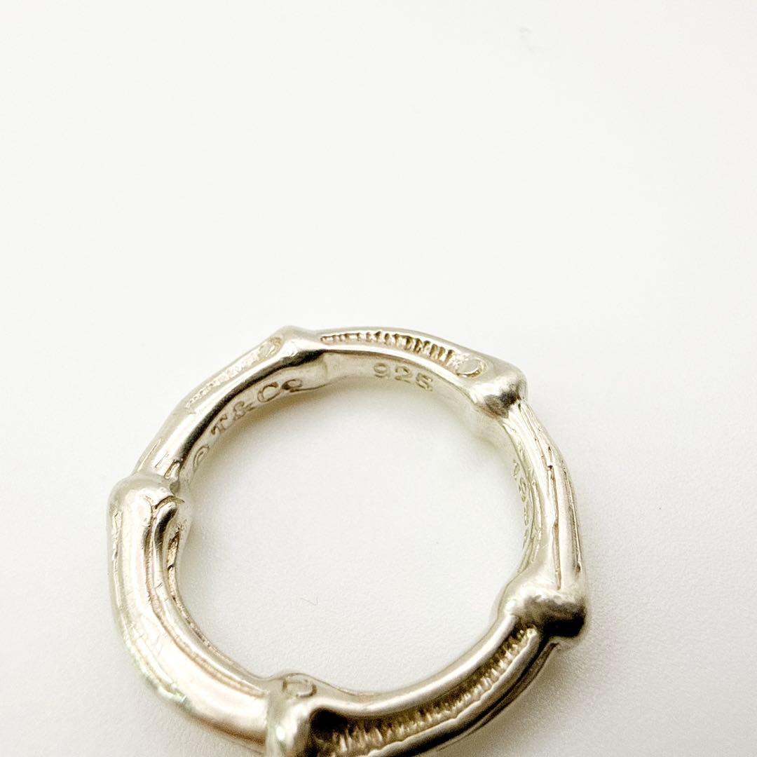 2982-2 保存袋付き美品✨Tiffany バンブー　リング　指輪　10号