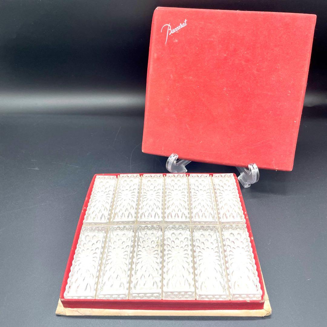【極美品】 バカラ Baccarat ナイフレスト 12本セット 雫 箸置き