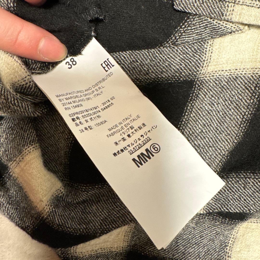 MM6 チェック柄シャツ