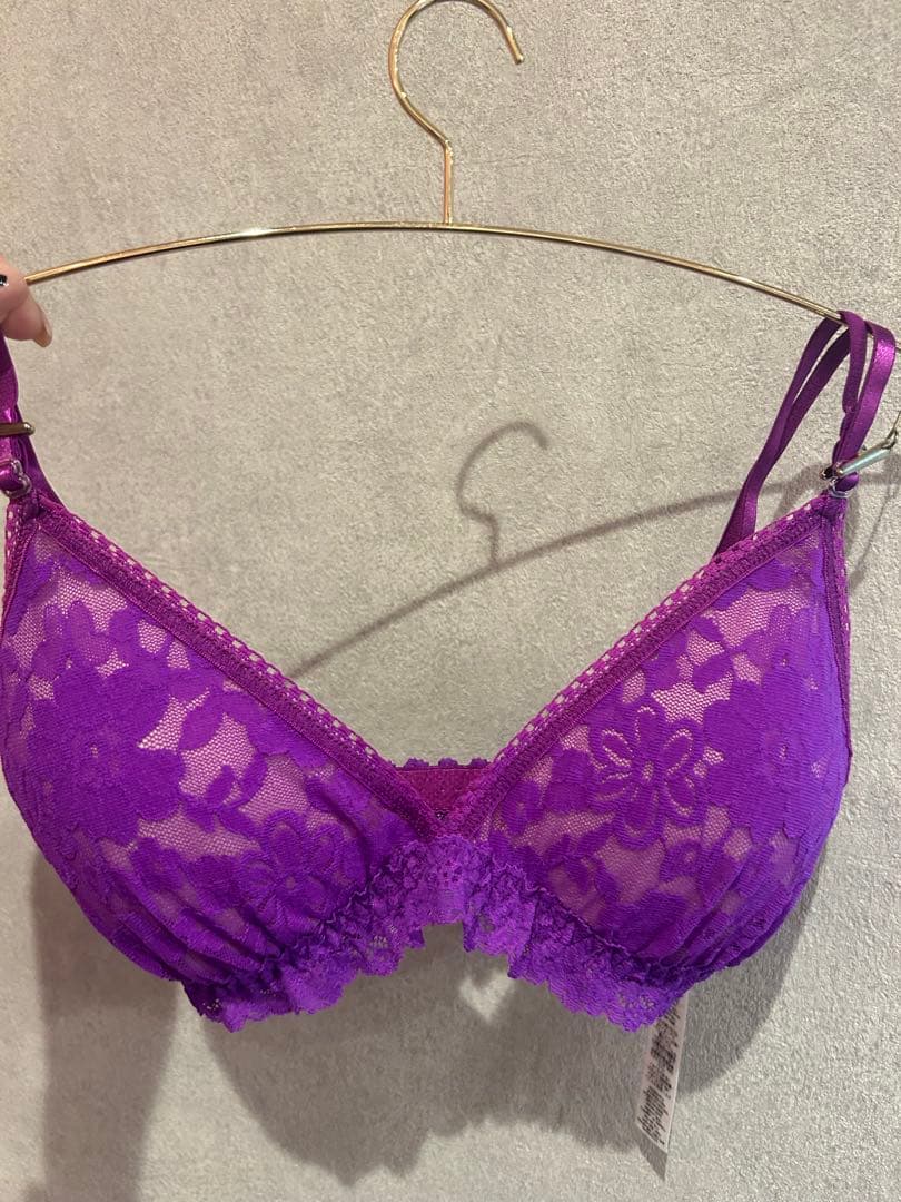 【ちゃんころもち】【新品未使用】hankpanky パープルブラ