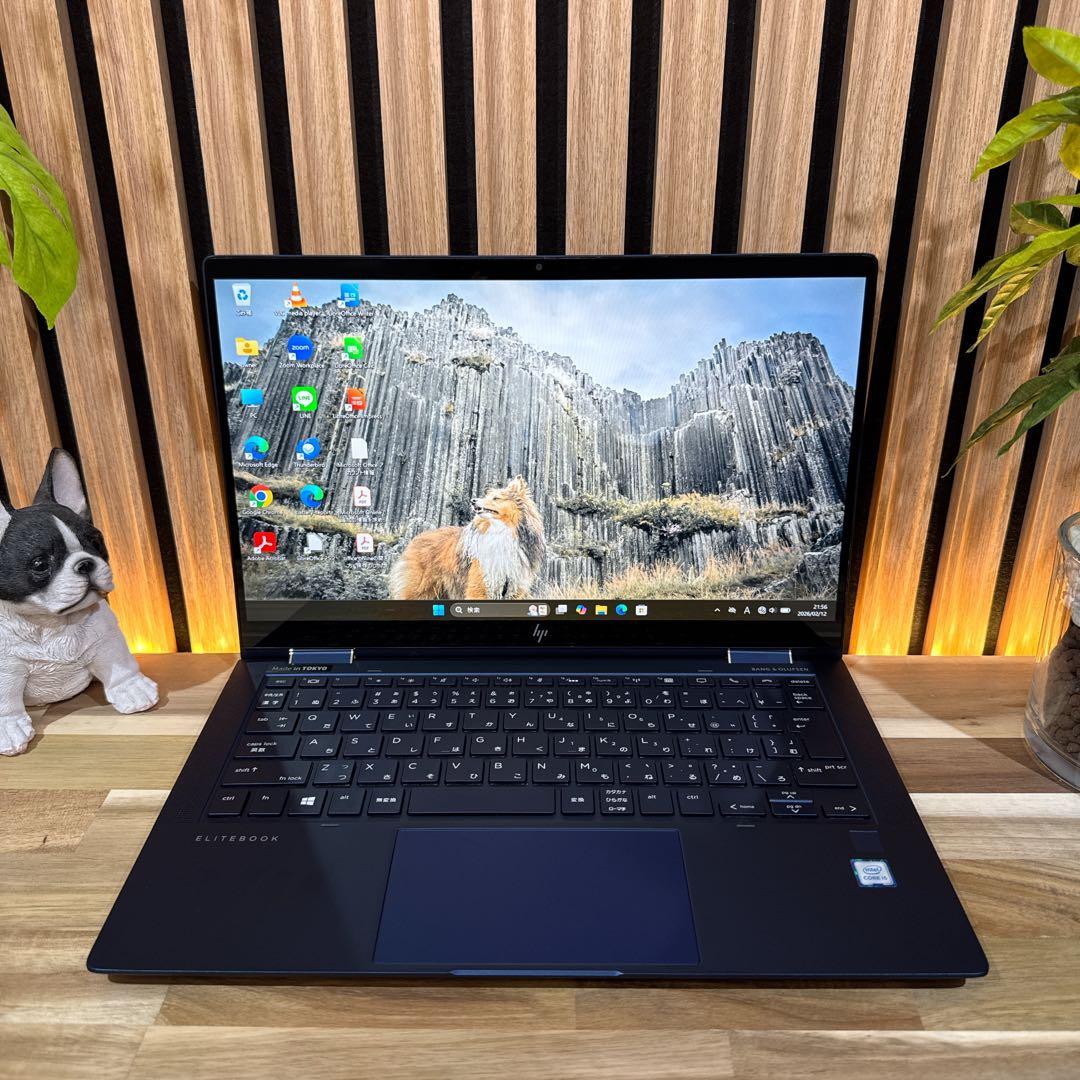 準美品2in1モデル‼️HP EliteBook☘ノートパソコン☘タッチペン付属