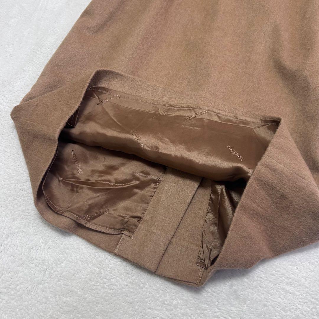 キャメル100%✨美品✨高級白タグ　マックスマーラ　裏地あり　キャメルワンピース