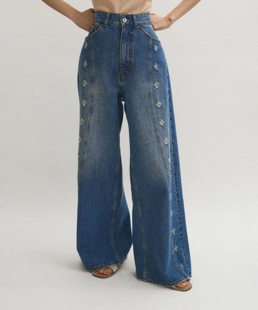 アダムエロペ - イノセンスフラワーデニム 36サイズ