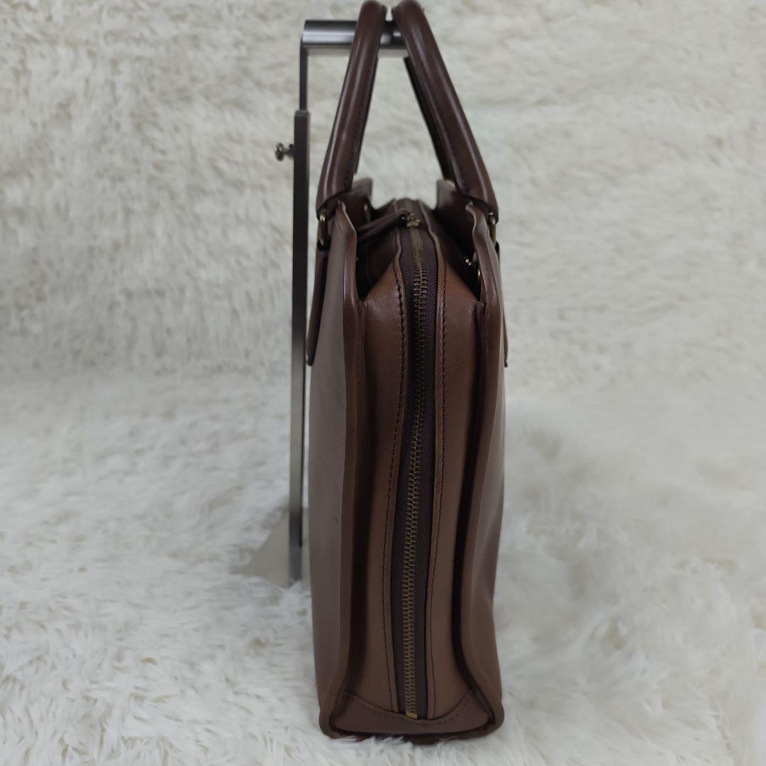 ✨美品✨ タケオキクチ ブリーフケース オールレザー 2way 1層 茶色