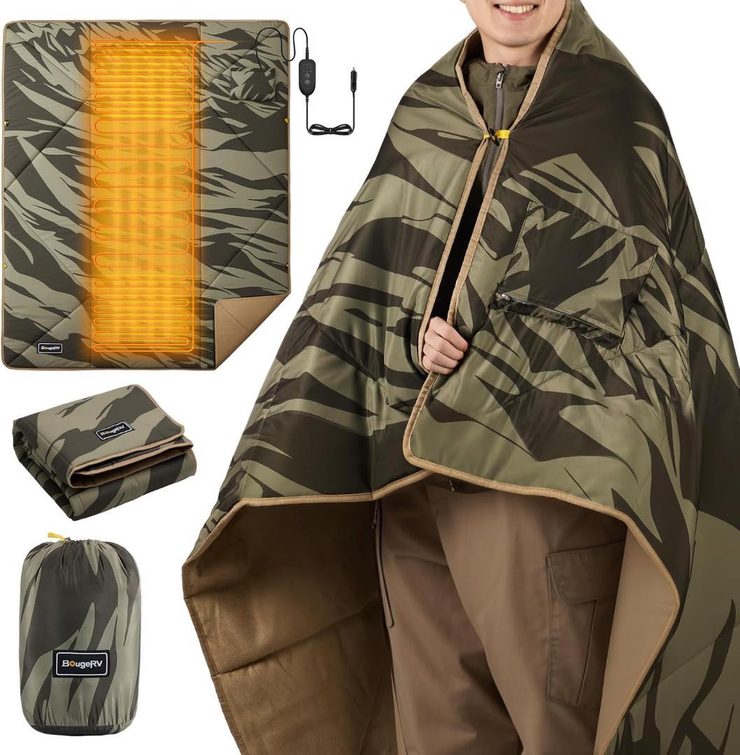 12V電気毛布 180×130cm 電気ブランケット