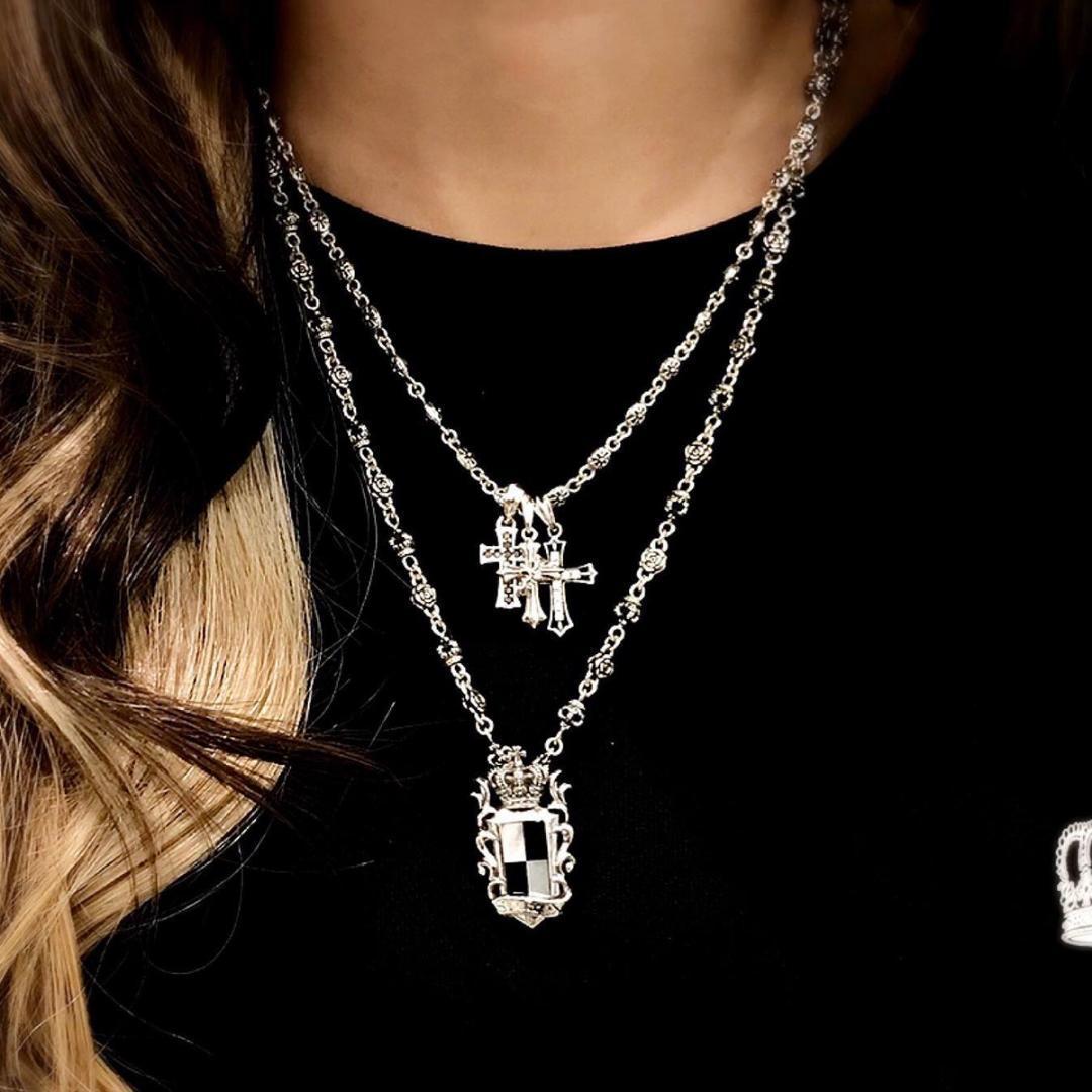 定価3.9万★ジャスティンデイビス リバーシブルネックレス（レッド・ブラック）