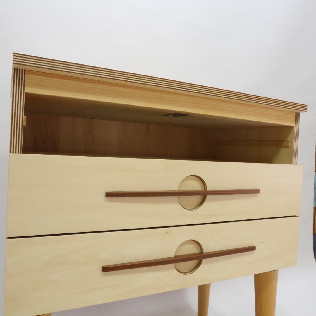 隠し収納付チェスト　ハンドメイド　02173