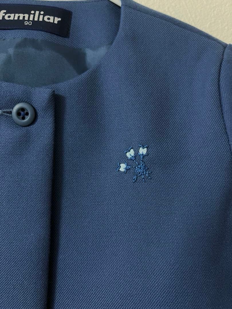 ファミリア　familiar お受験　アンサンブル　ワンピース　ネイビー