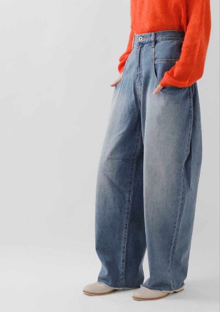 【新品】シアントーキョー ドレープポケットサイドタックワイドパンツ38