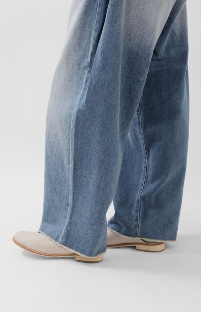 【新品】シアントーキョー ドレープポケットサイドタックワイドパンツ38