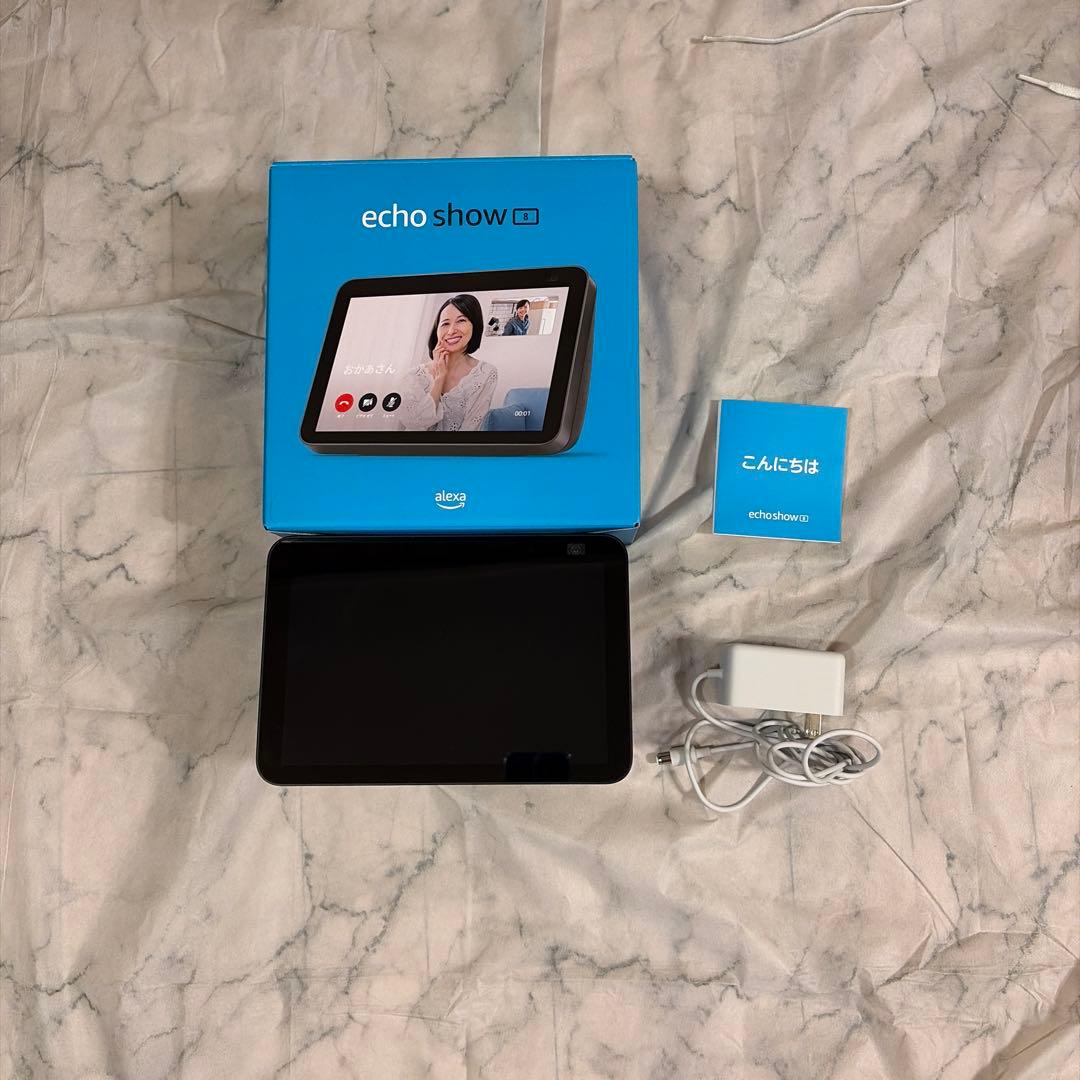 ☆美品 Echo Show 8 (エコーショー8) 第2世代 HD チャコール☆