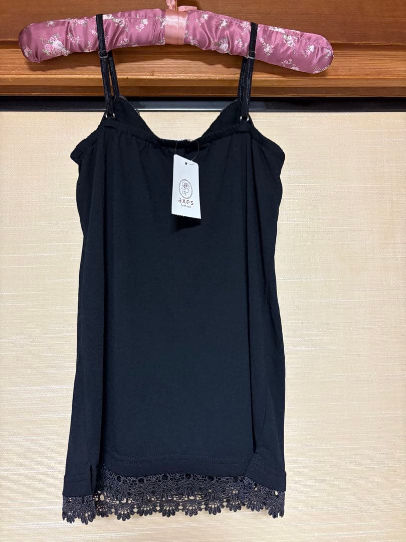 axes femmeラメbigリボンキャミソール