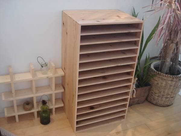 asao★送料無料★A3木製14段書類棚