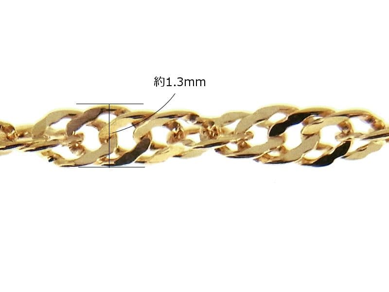 たかぼーい　k18ネックレス スクリューチェーン 1.3㎜幅