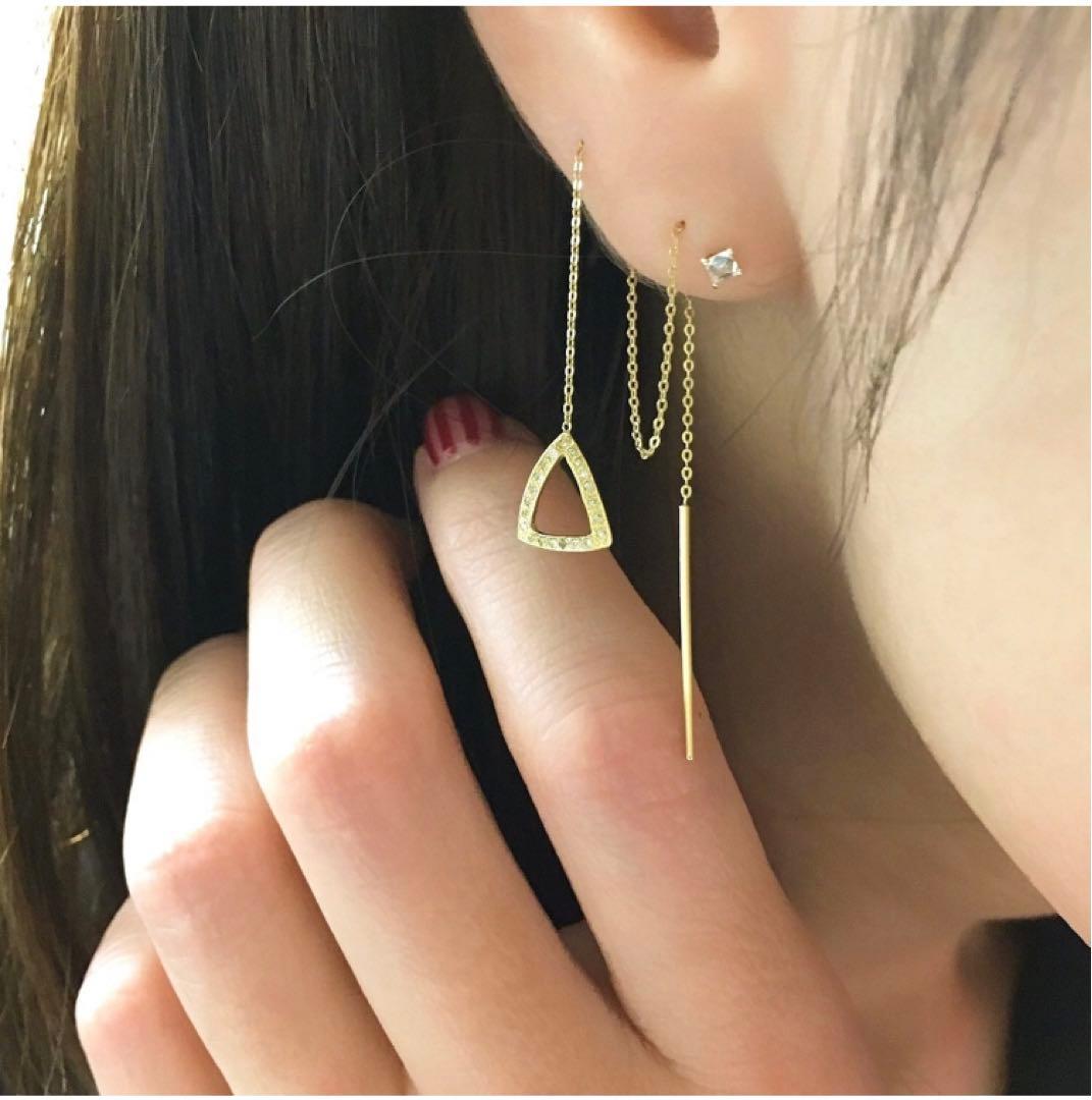 mocalittle emblem ダイヤトライアングルラリエットK18