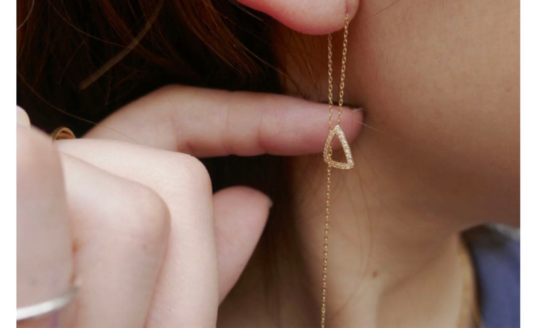 mocalittle emblem ダイヤトライアングルラリエットK18