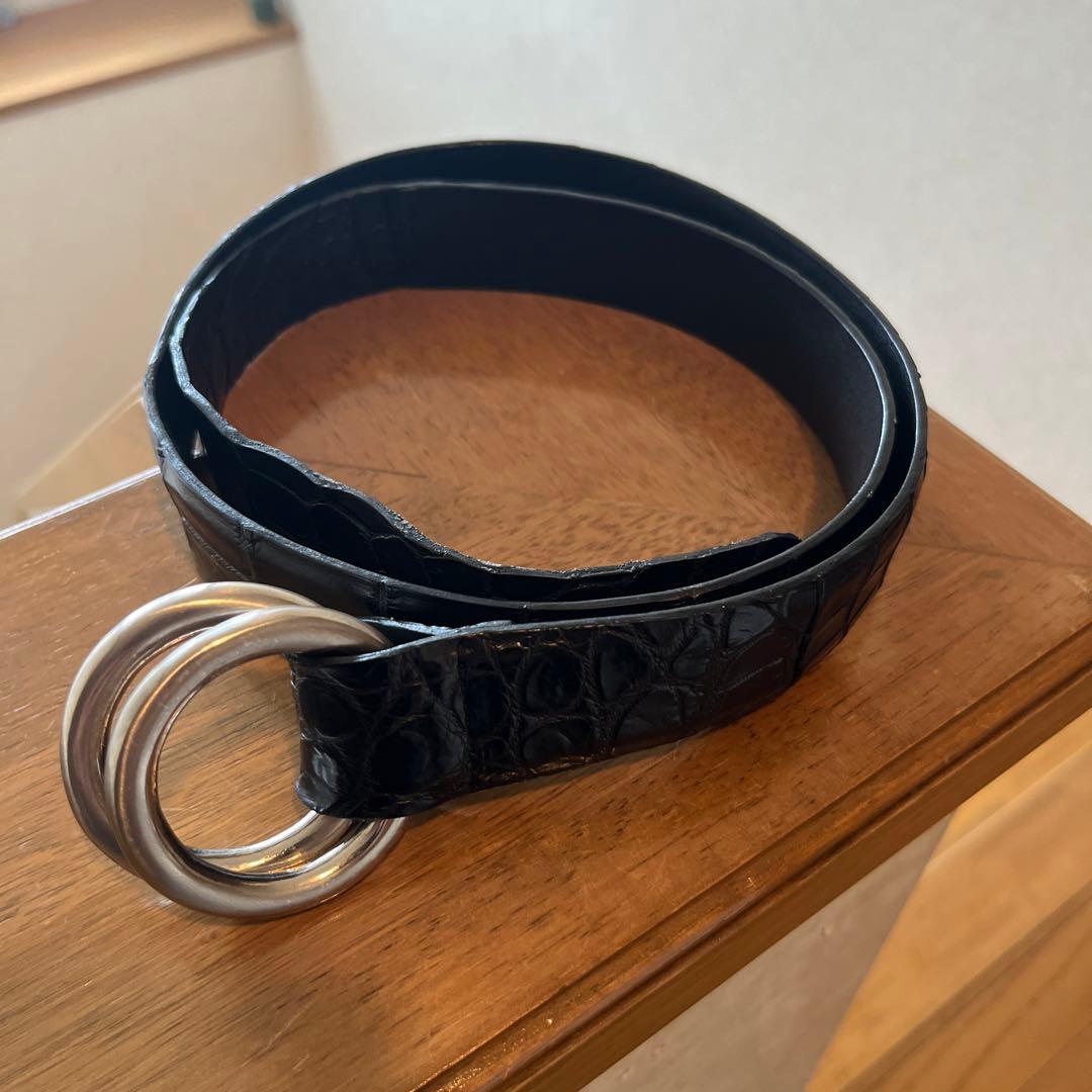 ヒ*デ様 最終値下げザソール　ダブルリングベルト　クロコダイル