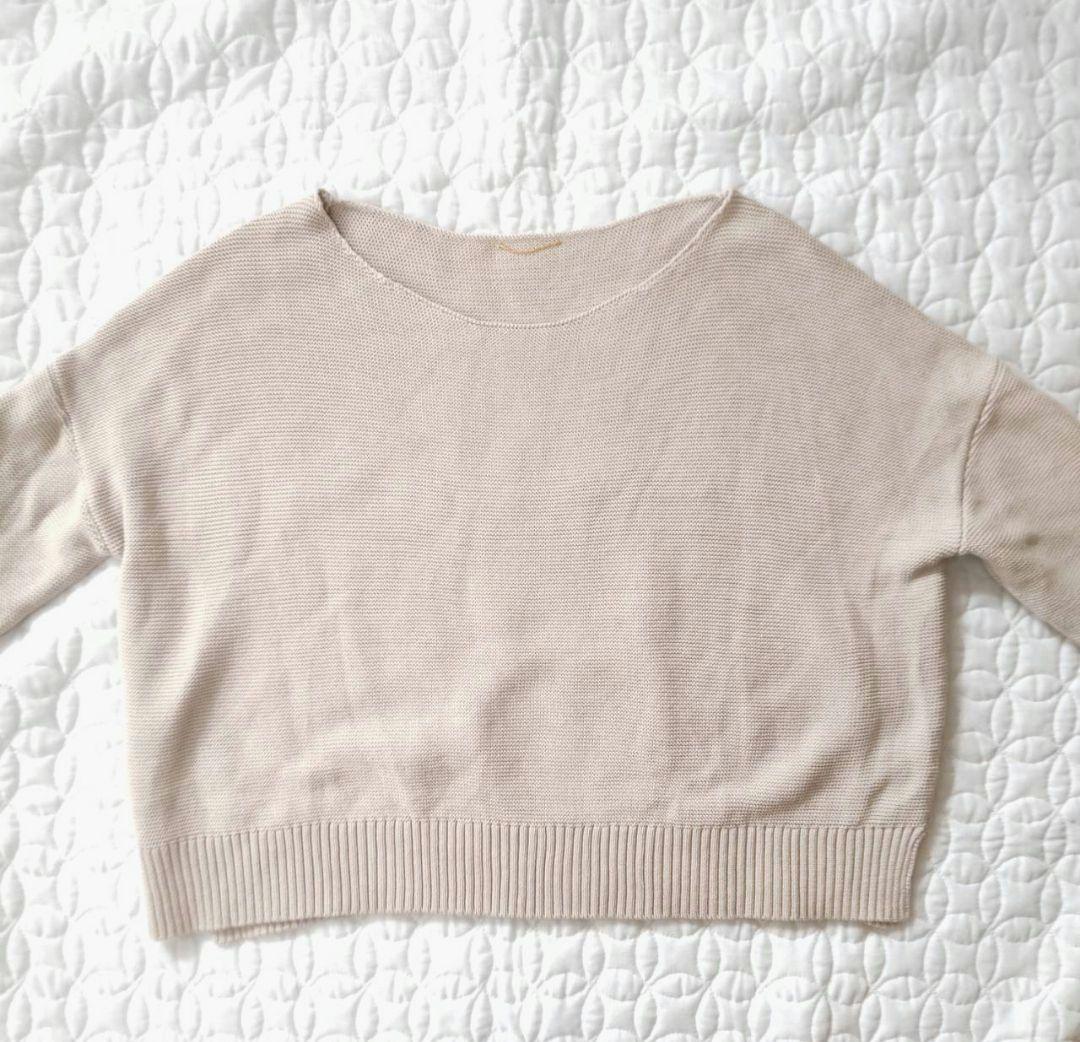 美品✨アパルトモン ドゥーズィエムクラス コットン ニットプルオーバー ベージュ