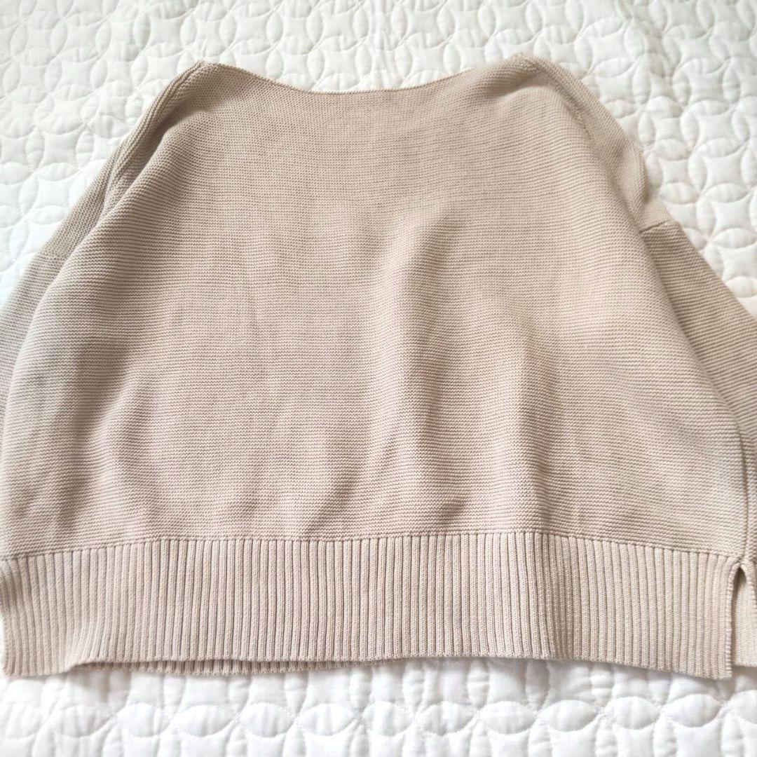 美品✨アパルトモン ドゥーズィエムクラス コットン ニットプルオーバー ベージュ
