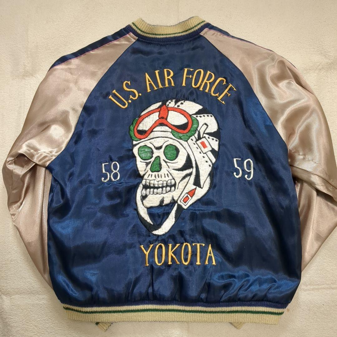 美品 テーラー東洋 スカジャン 舞妓 五重塔 リバーシブル スカル Mサイズ