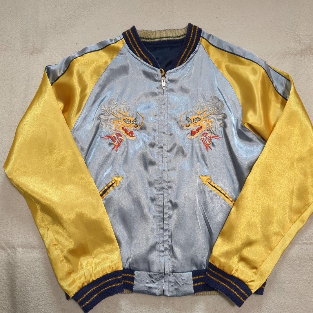 美品 テーラー東洋 スカジャン 舞妓 五重塔 リバーシブル スカル Mサイズ