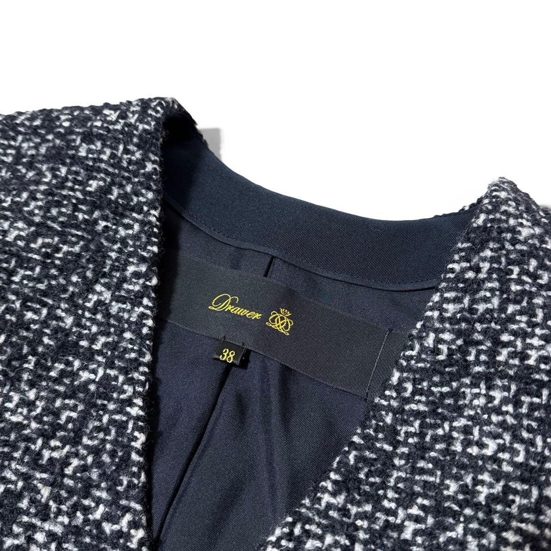 極美品✨️23AW　定価9.9万　ドゥロワー　ツイード プルオーバー ニット　38