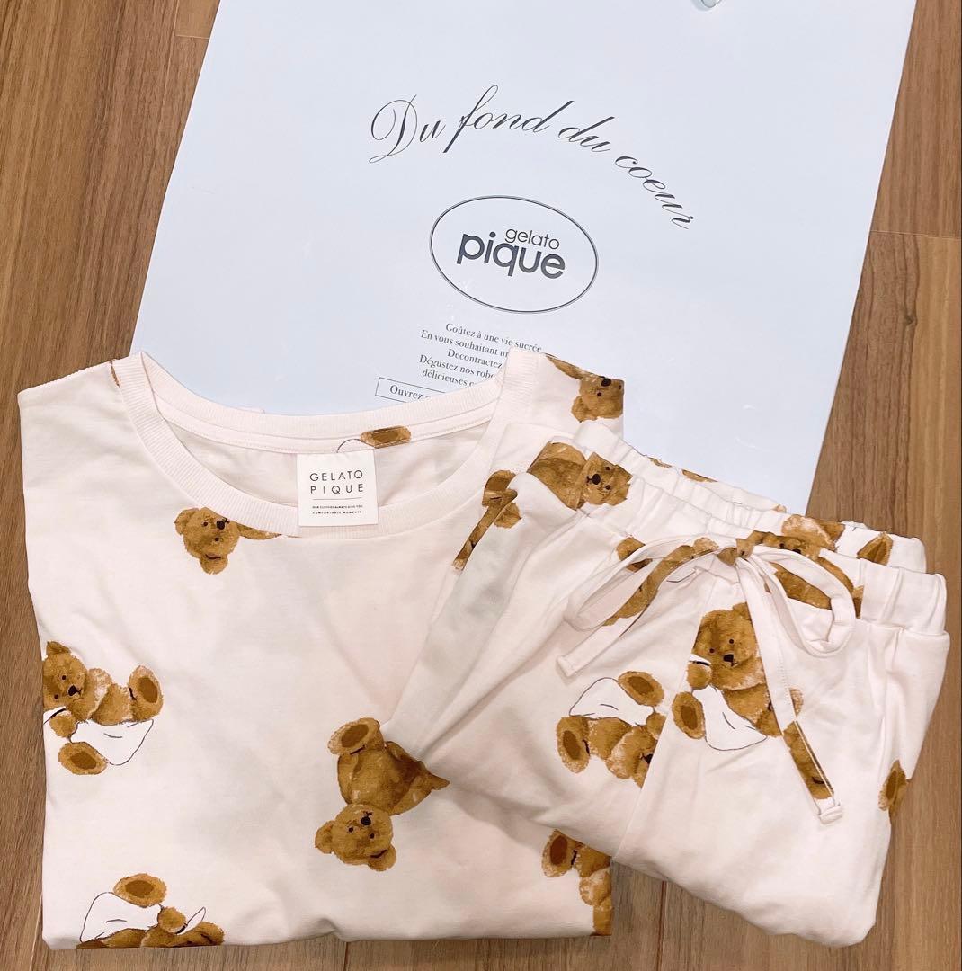 【新品未使用】gelato pique ベアモチーフTシャツ＆ショーパンセット
