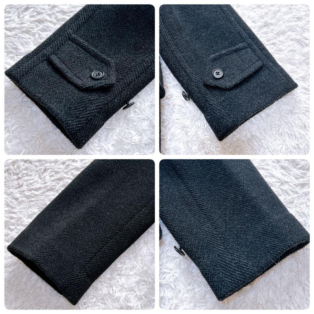 オールドイングランド　ダッフルコート　ヘリンボーン　ウール　フード　10