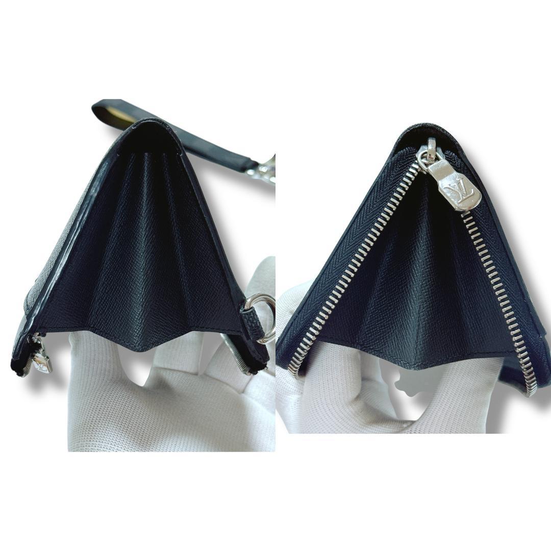 【超美品】ルイヴィトン ジッピードラゴンヌ ダミエ グラフィット 長財布