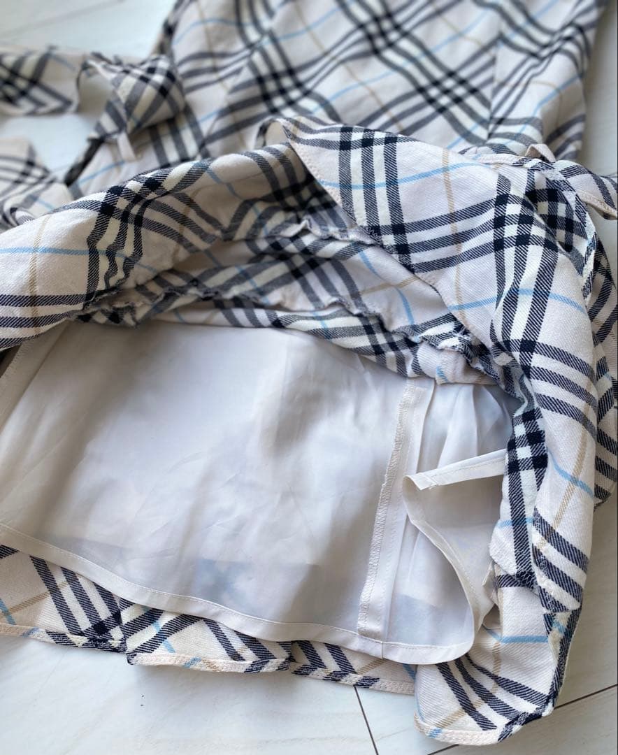 BURBERRY BLUE LABEL チェック柄ノースリーブワンピース 38