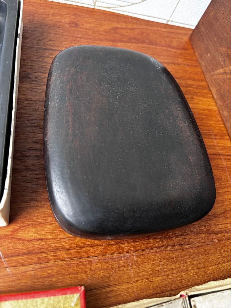 書道具　文房具　雲仙清賞　瑞浪蕉菜白硯