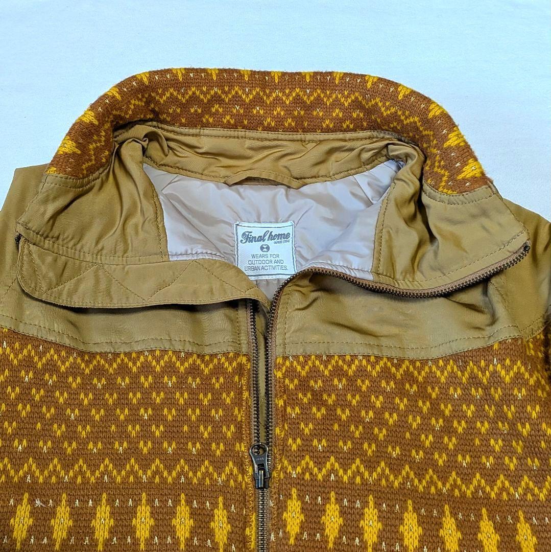 ファイルホーム　中綿 ジップアップブルゾンМ 異素材切替