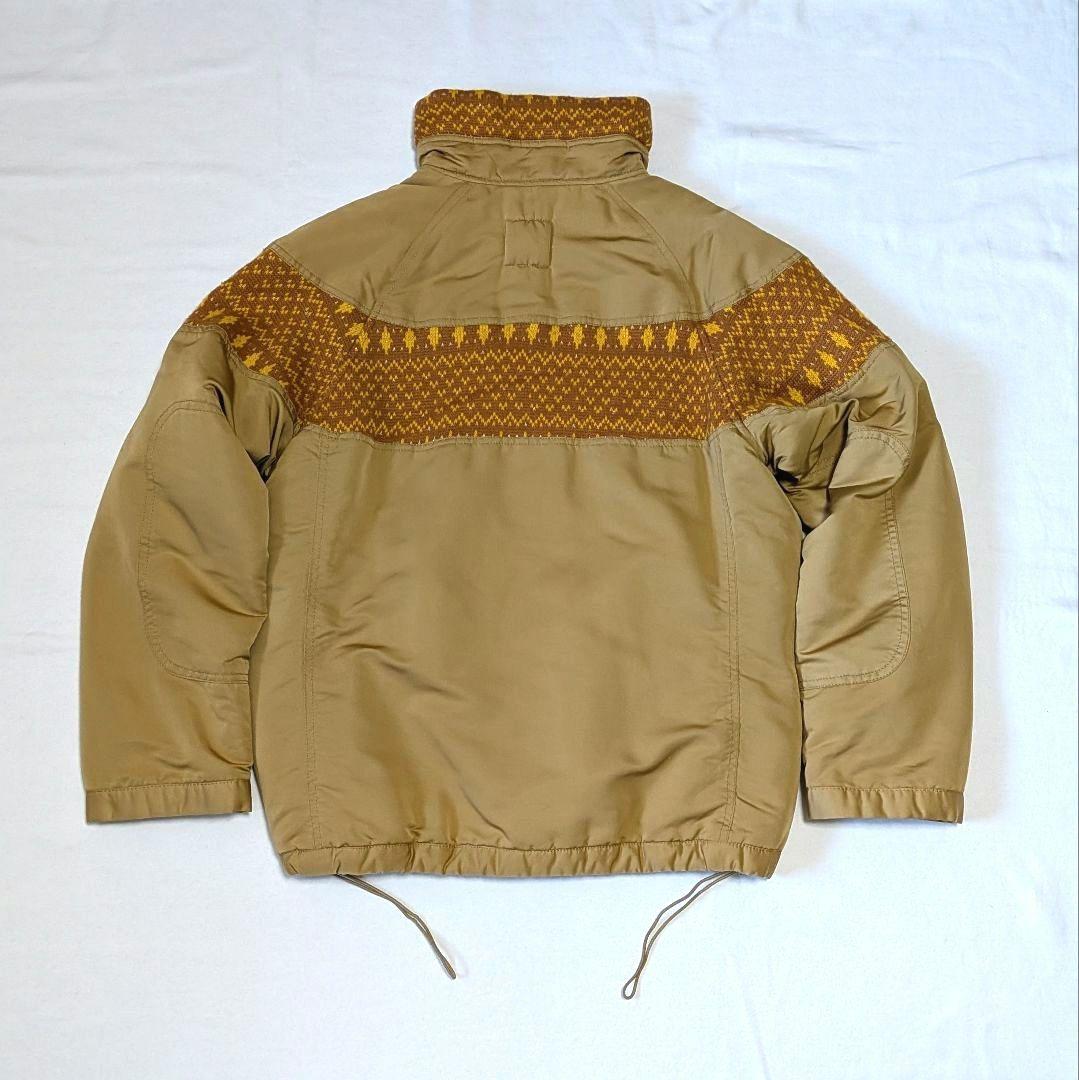 ファイルホーム　中綿 ジップアップブルゾンМ 異素材切替