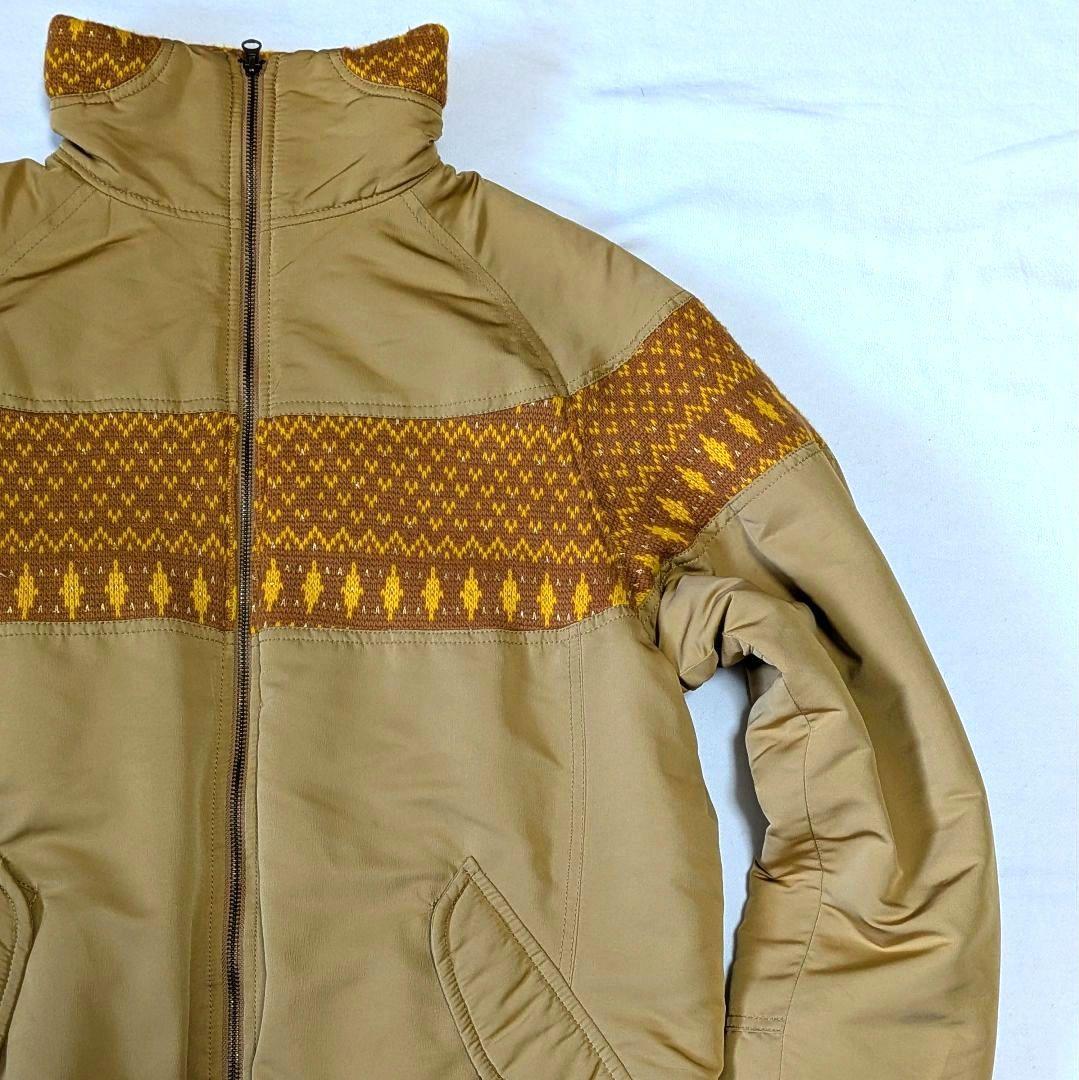 ファイルホーム　中綿 ジップアップブルゾンМ 異素材切替