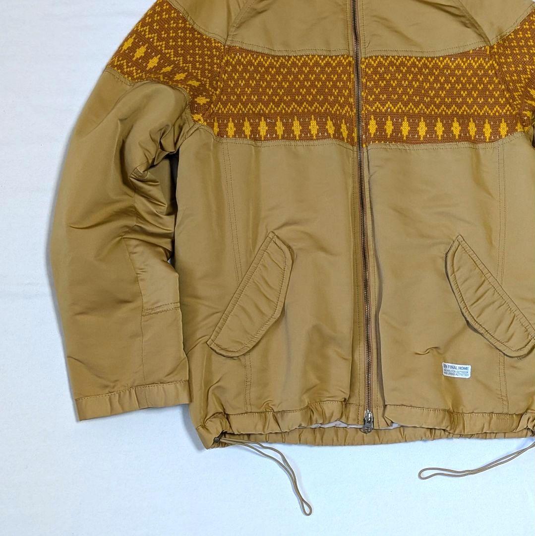 ファイルホーム　中綿 ジップアップブルゾンМ 異素材切替